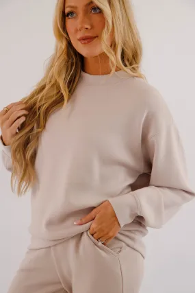 Ultimate Layering Everyday Chic Gathering Miles Pullover-Mocha Cream