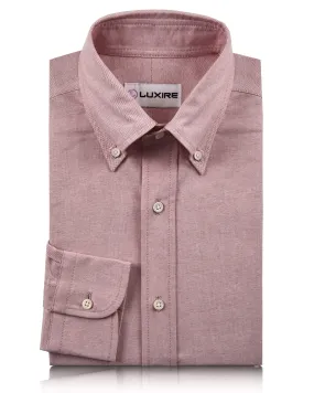 Long Sleeve Peach Oxford Shirt
