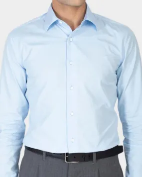 Sky Blue Poplin 120/2 Fashion Comfort