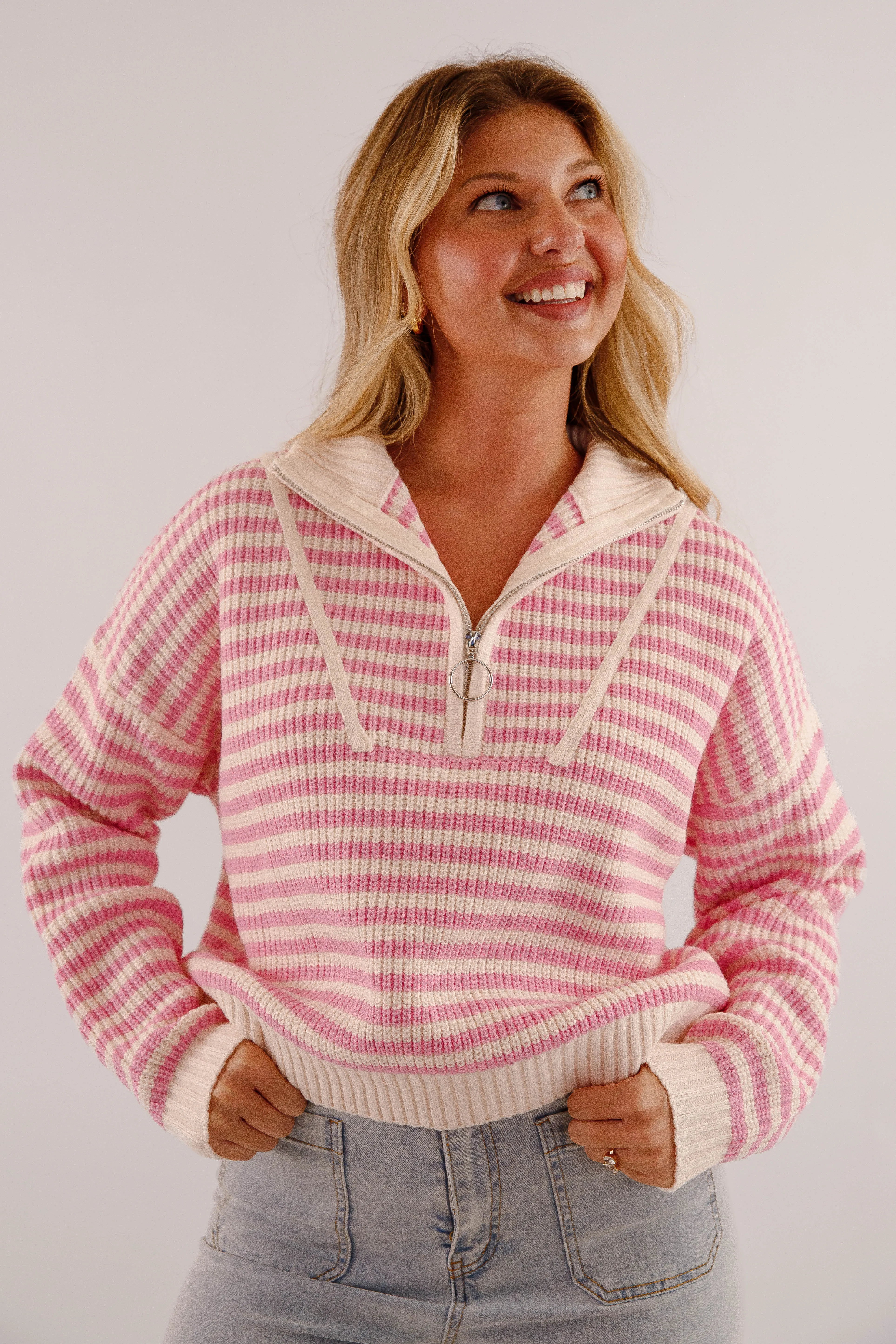 Giving Compliments Pullover Sweater-Pink Timeless Cozy