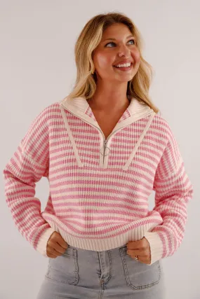 Giving Compliments Pullover Sweater-Pink Timeless Cozy