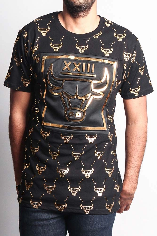 Golden Bull 23 T-Shirt Grid Back Panel Seamless Design