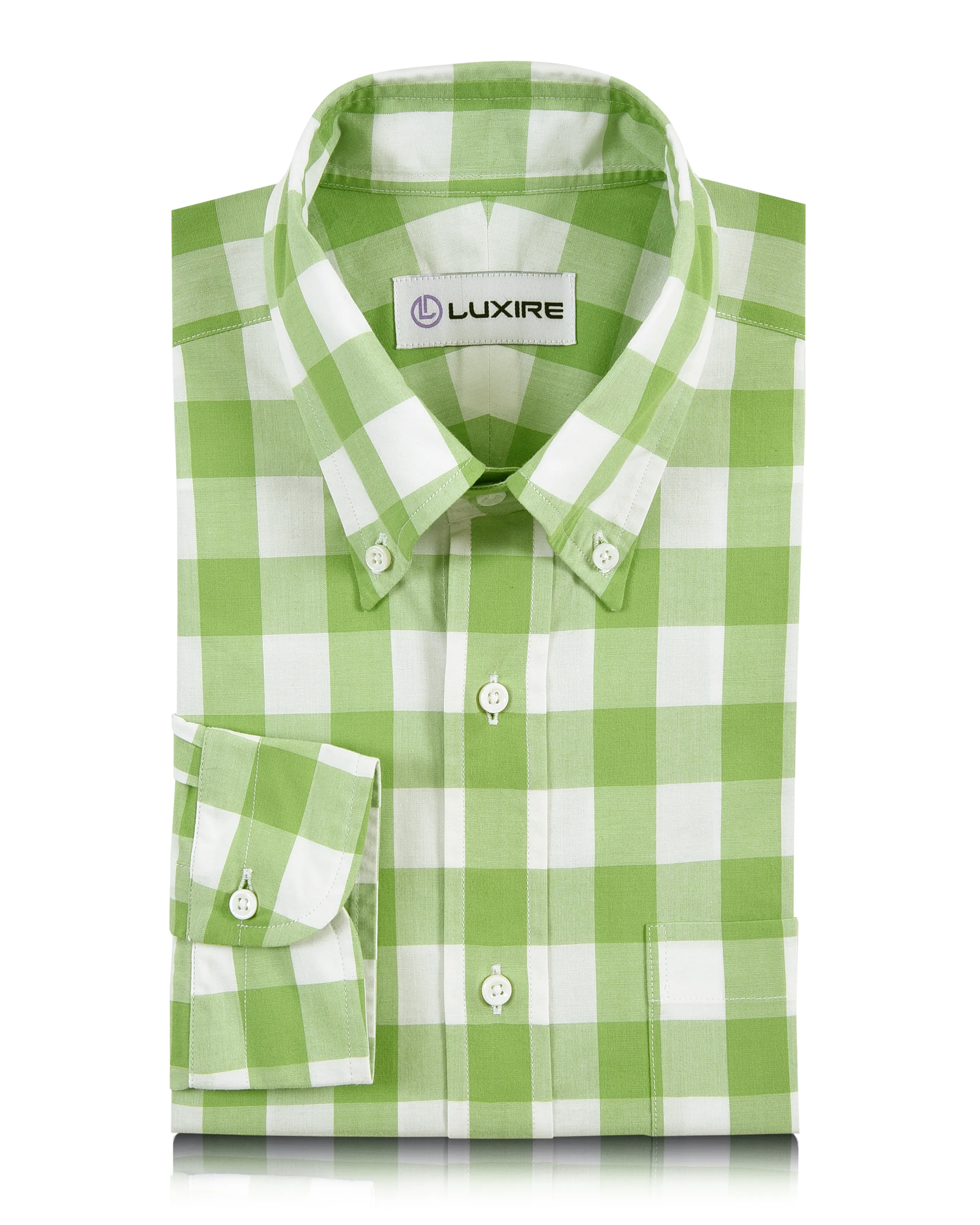 Green and White Gingham Checks Shirt Weekend Vibes