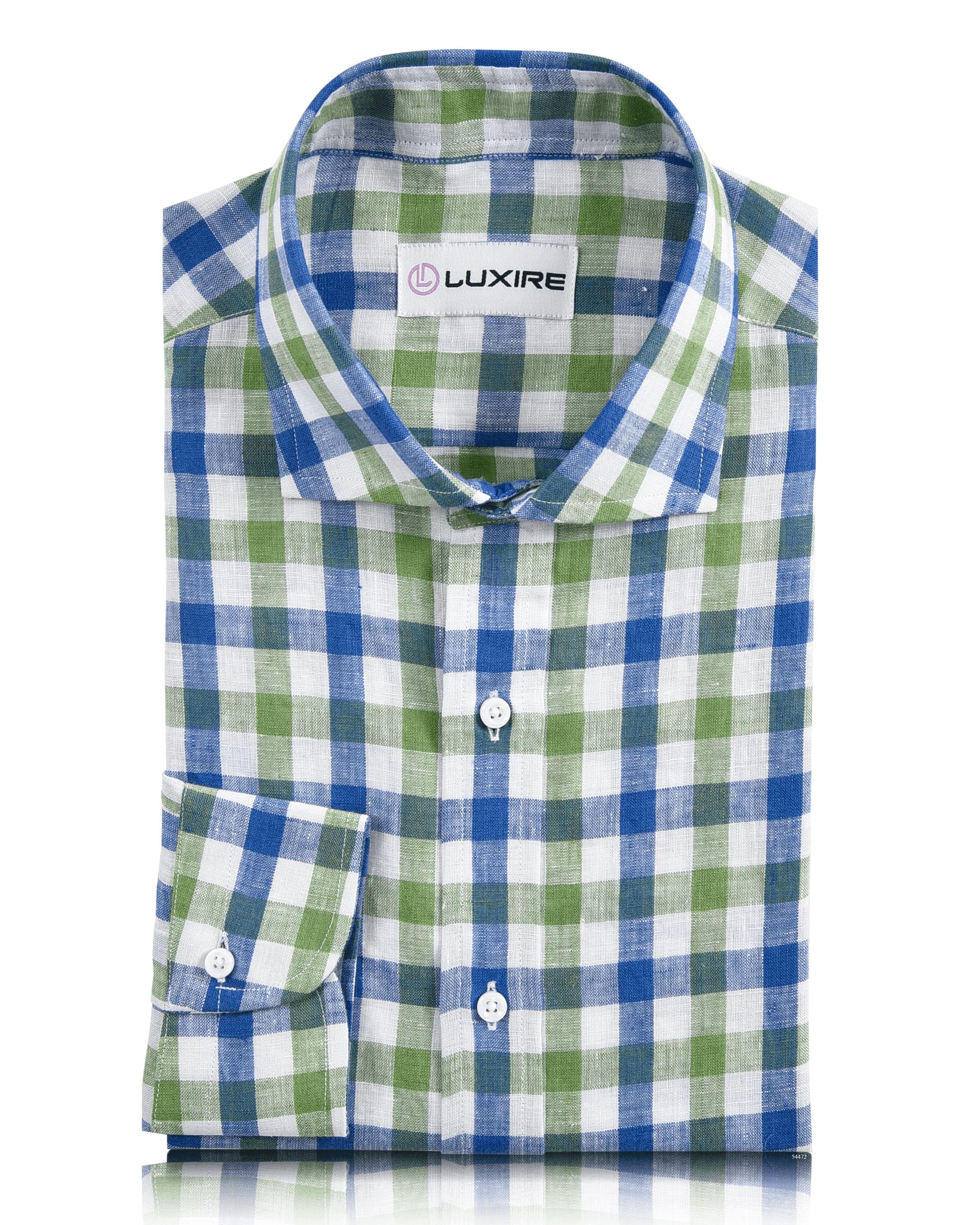Green Blue Gingham Shirt Functional Wear