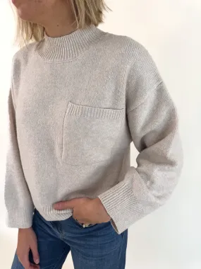 Gretta Pocket Crew Sweater Moisture Wicking Technology