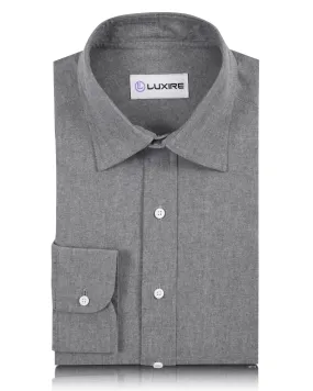 Matte Look Grey Heathered Chambray Shirt