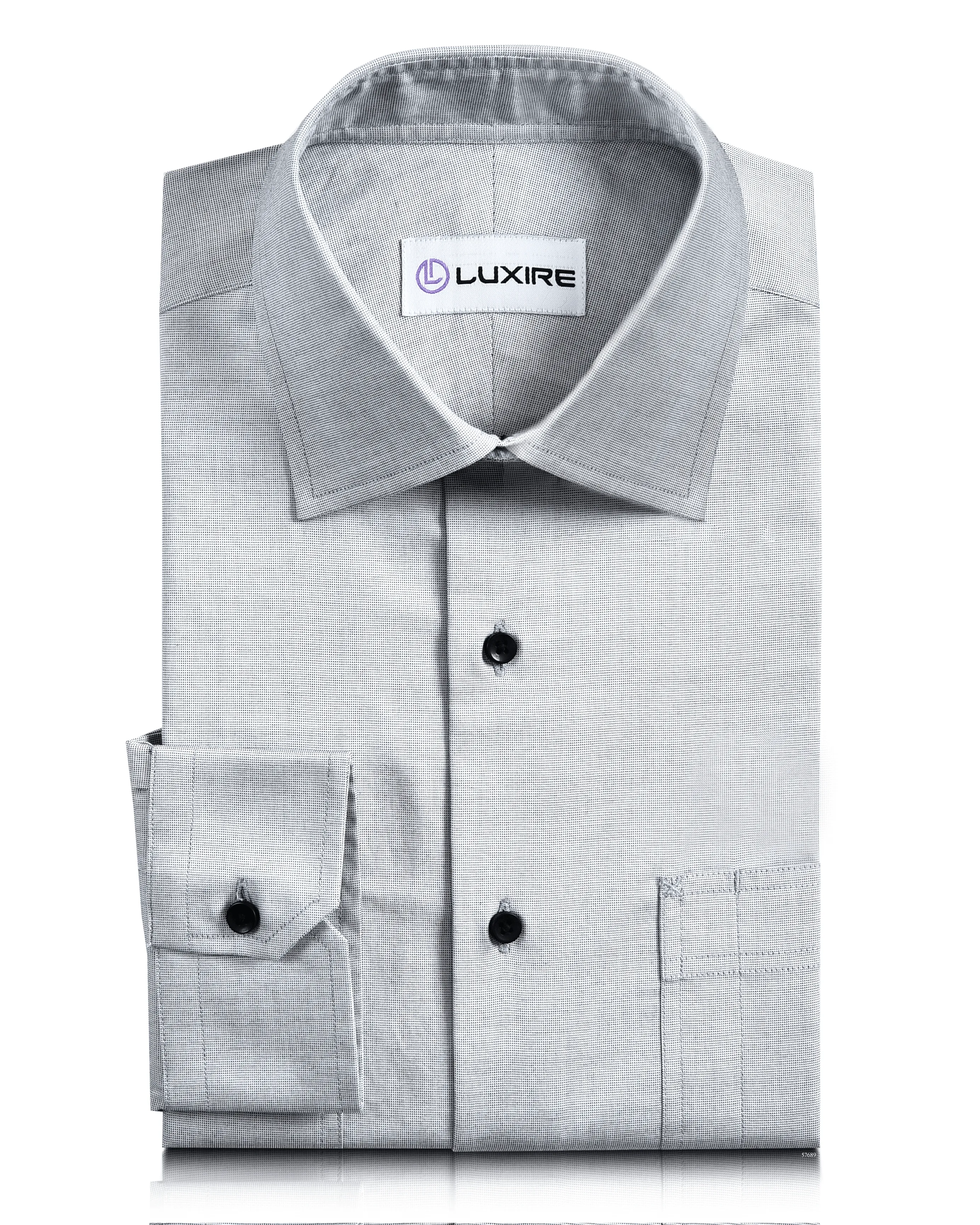 Grey-White End-on-End Smooth Texture All day wearability