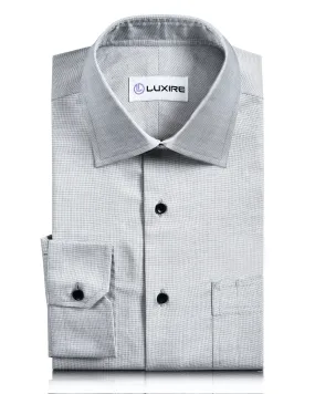 Grey-White End-on-End Smooth Texture All day wearability