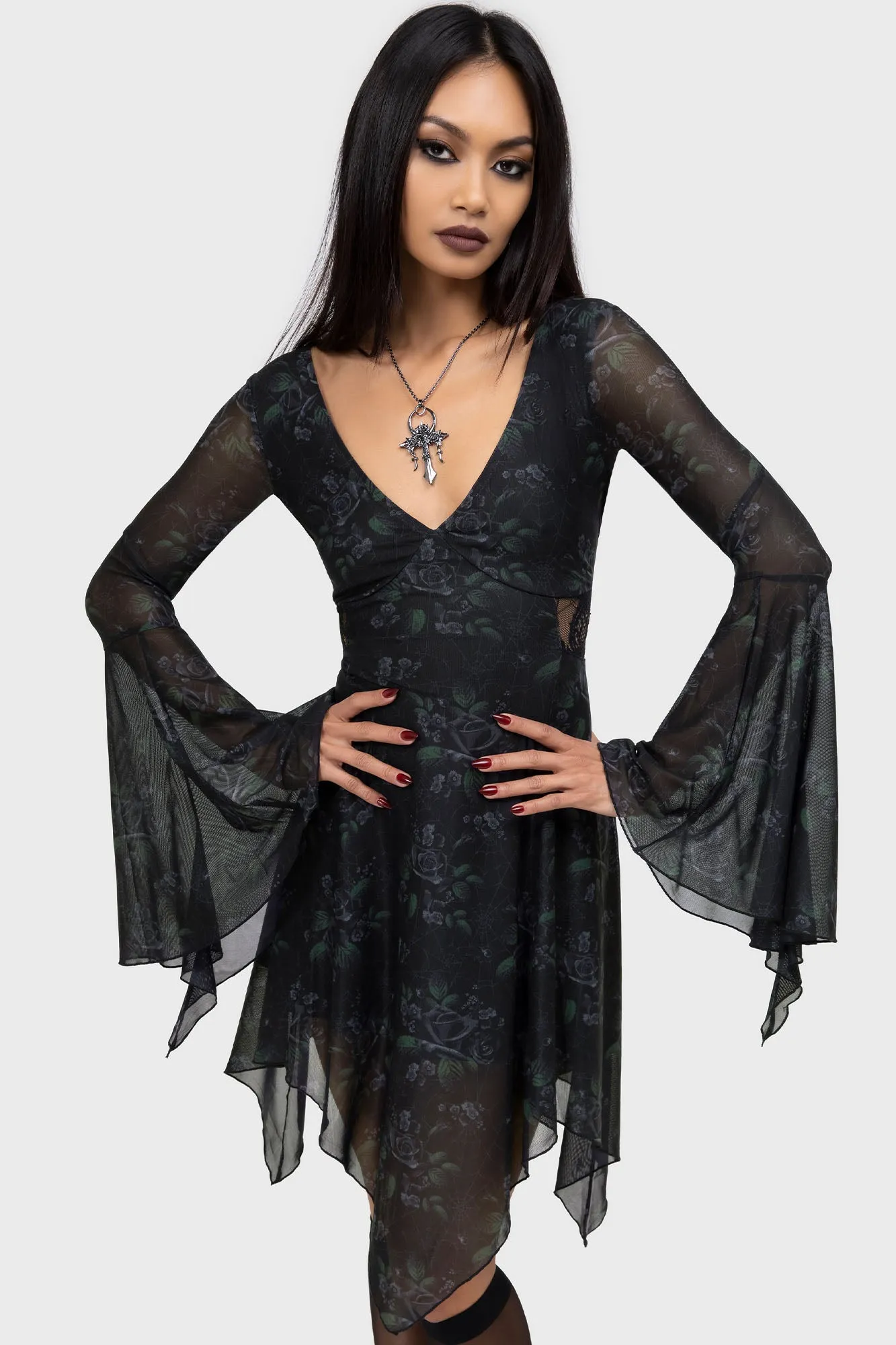 Textured Layers Fresh Flow Nocturnal Grove Dress