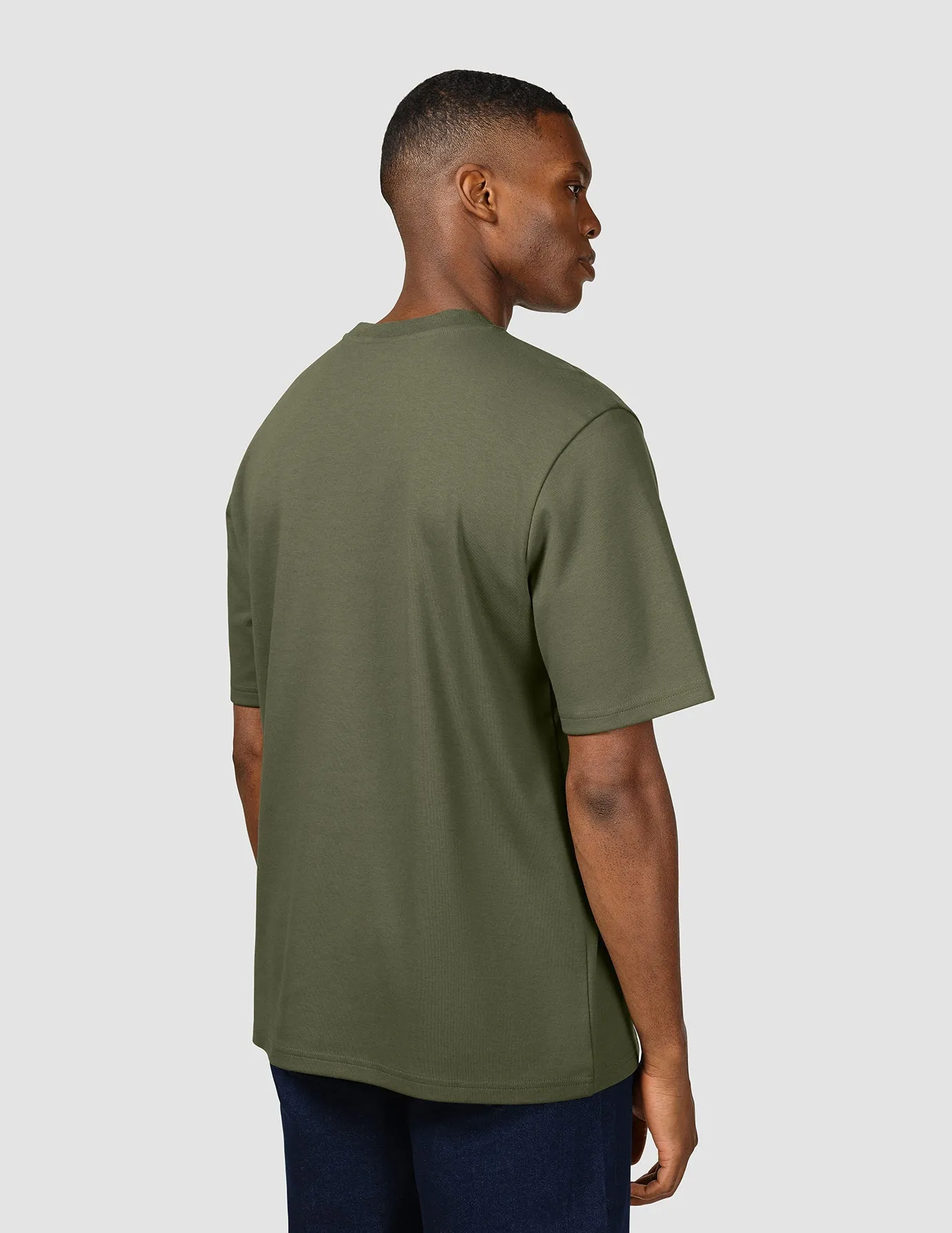 Heavy Box Fit T-shirt Clover Green Fuzz Free Surface Relaxed Vibe