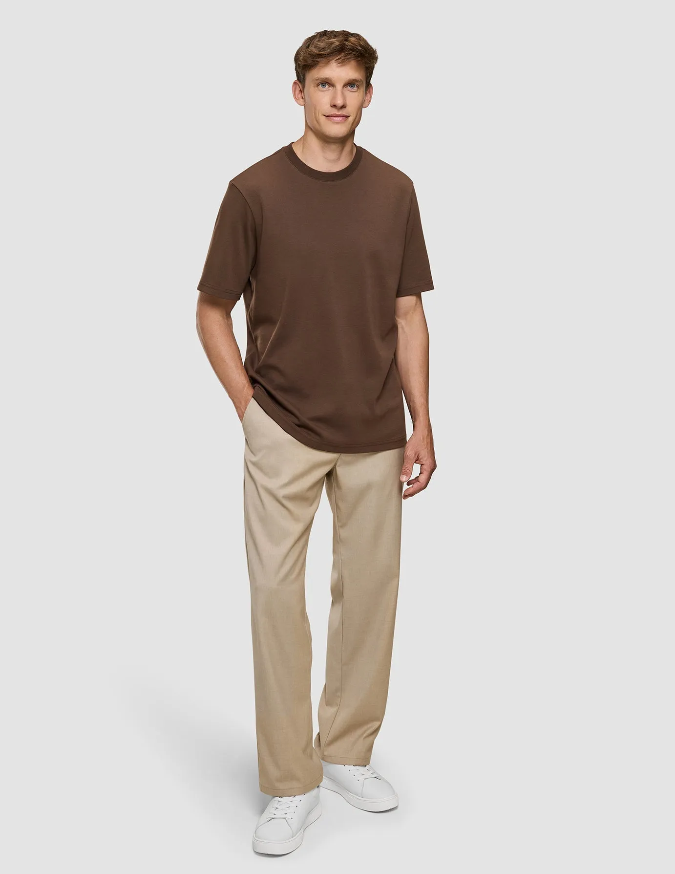 Heavy Box Fit T-shirt Saddle Brown Thermal Regulation Layer