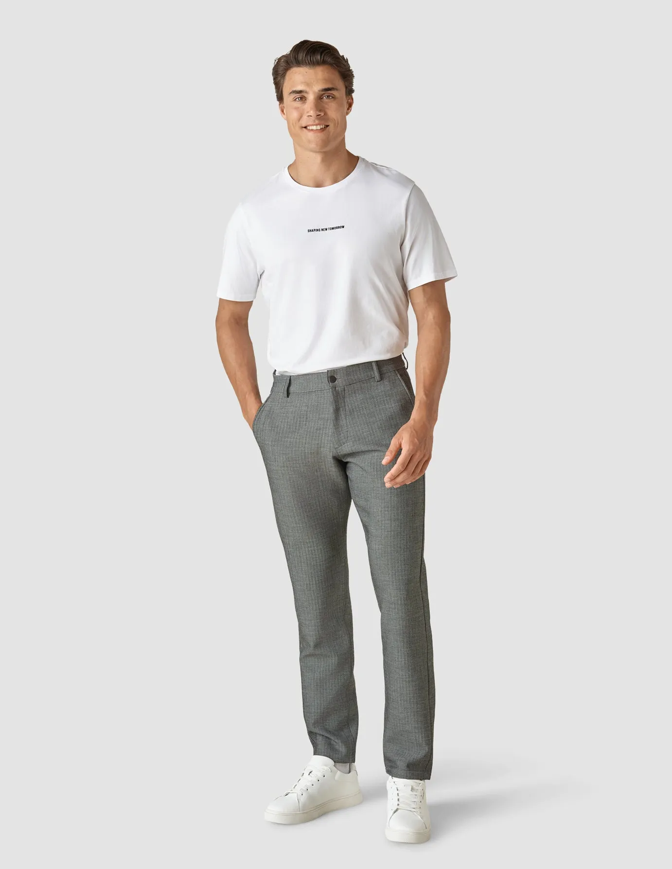 Heavy Edition Pants Regular Grey Herringbone 2.0 Timeless Fit
