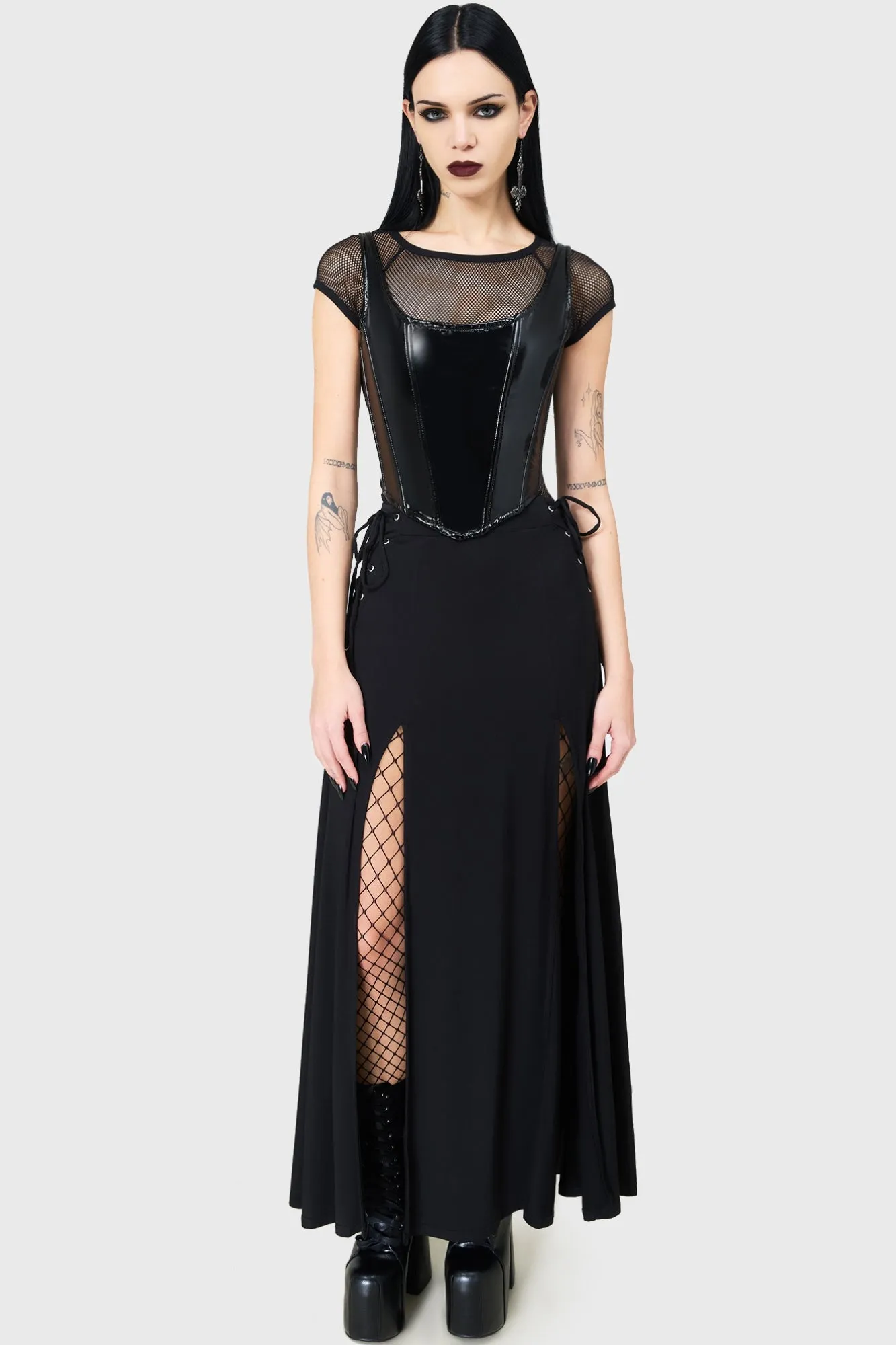 Hellverina Split Maxi Skirt City Ready Street Vibe