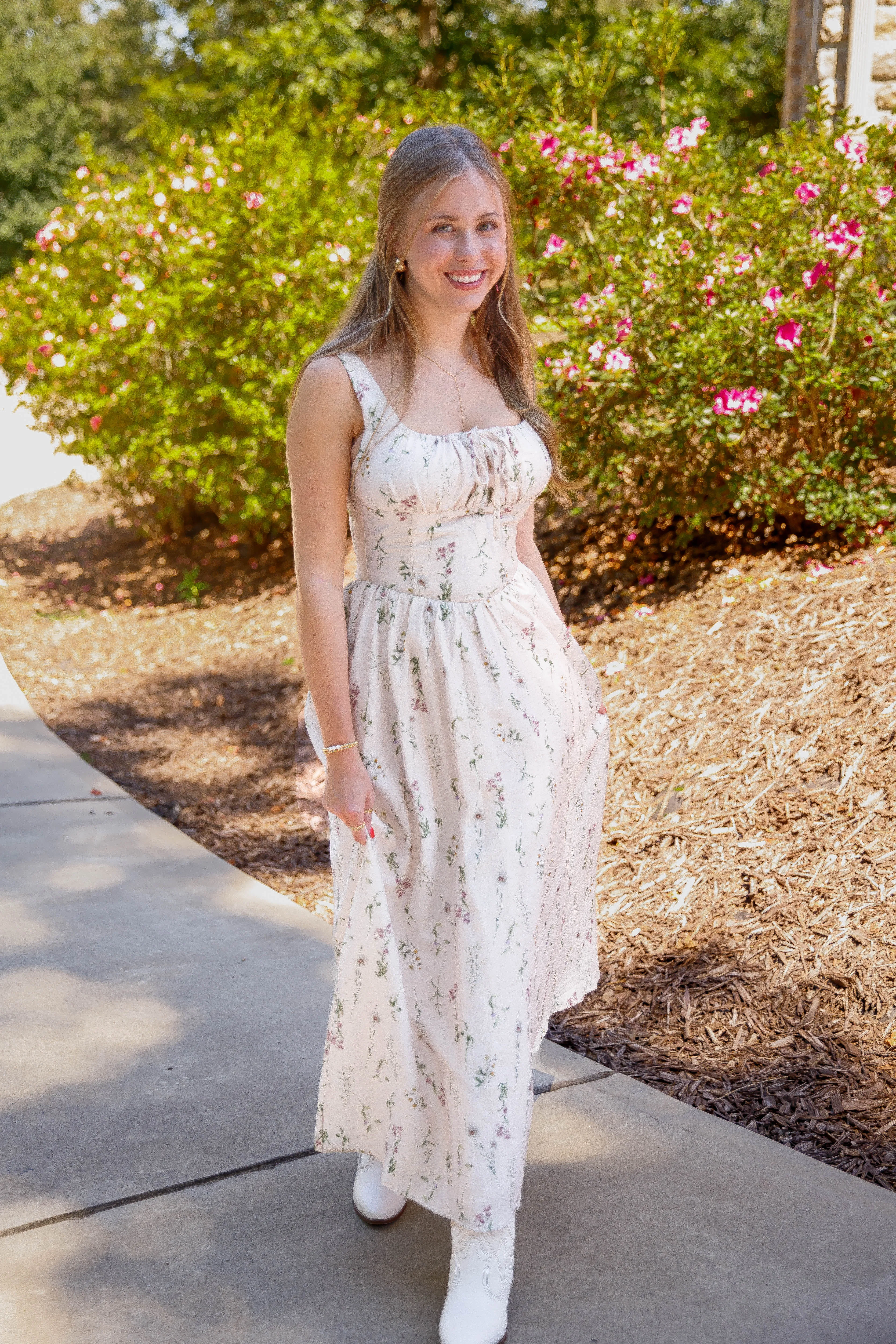 Smart Waist Design Hidden Treasures Midi Dress