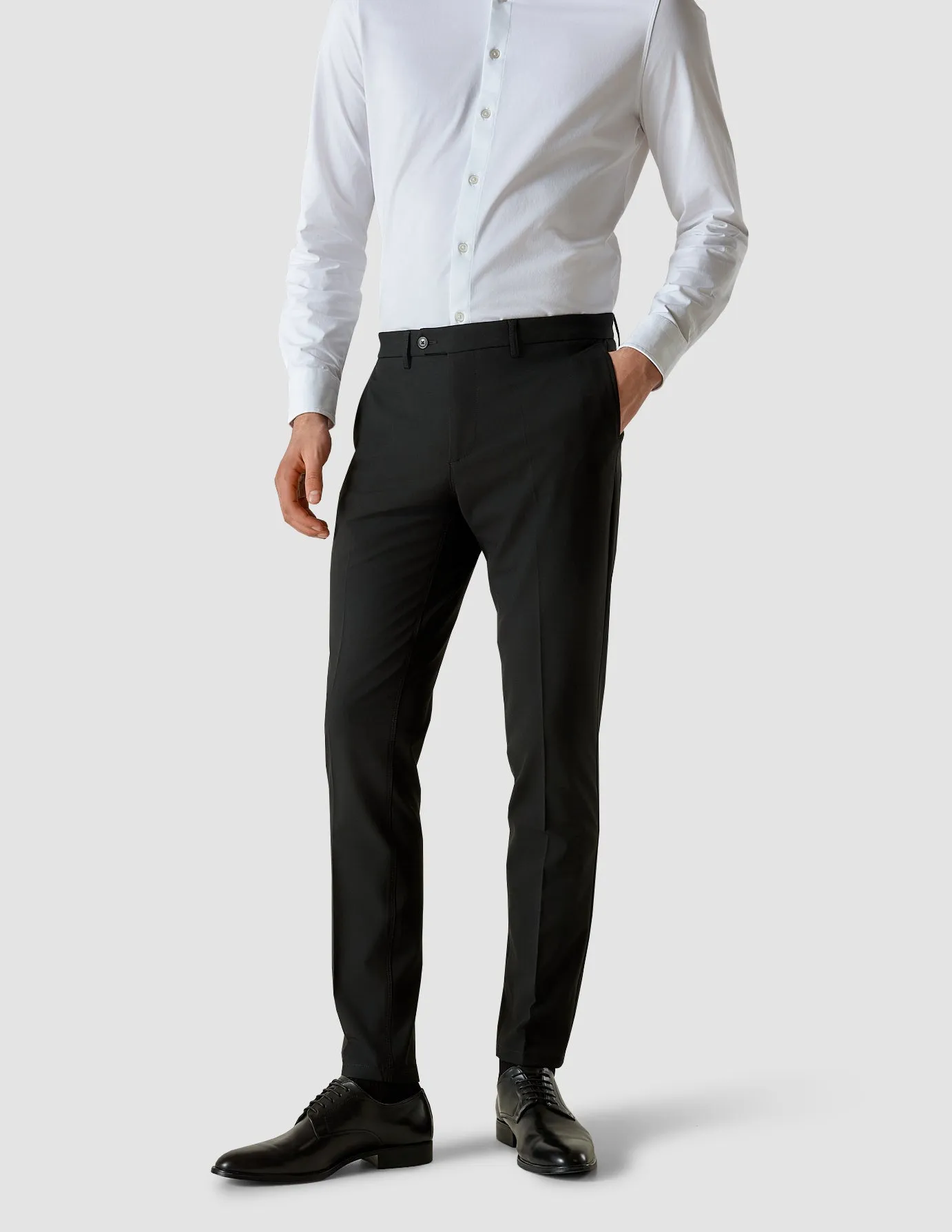 Essential Suit Pants Slim Black Comfortable Style Effortless Fit