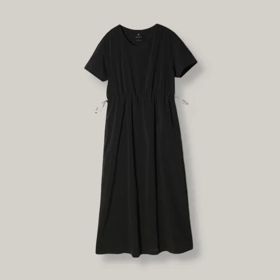 Texture Rich SNOW PEAK BREATHABLE QUICK DRY DRESS - BLACK