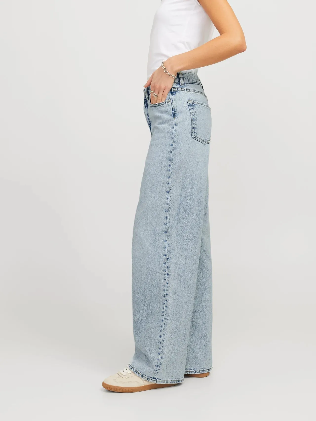 High Waist Wide Leg Jeans Smooth zipper closure All-Purpose Use