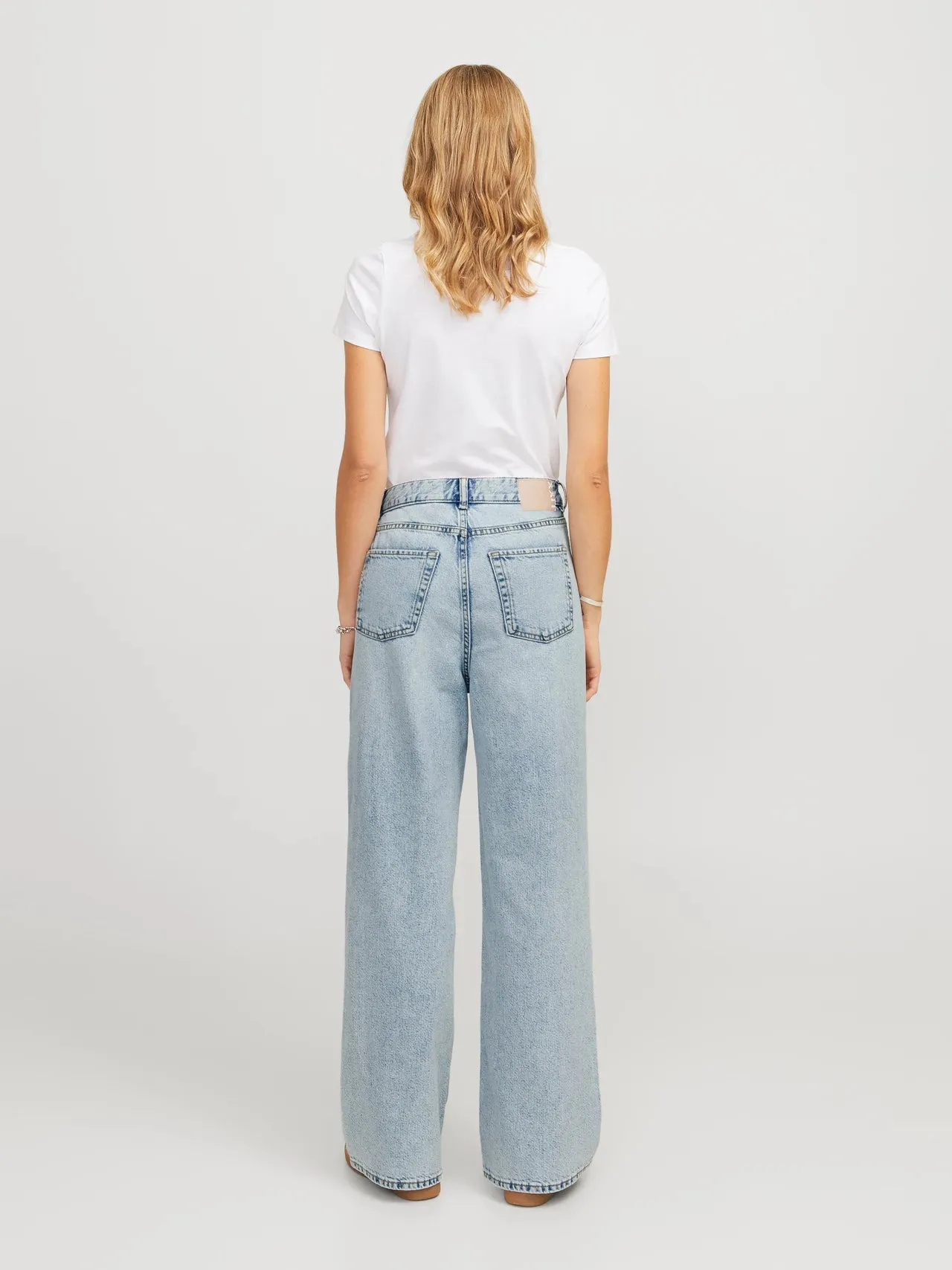 High Waist Wide Leg Jeans Luxury Textured Travel Essential