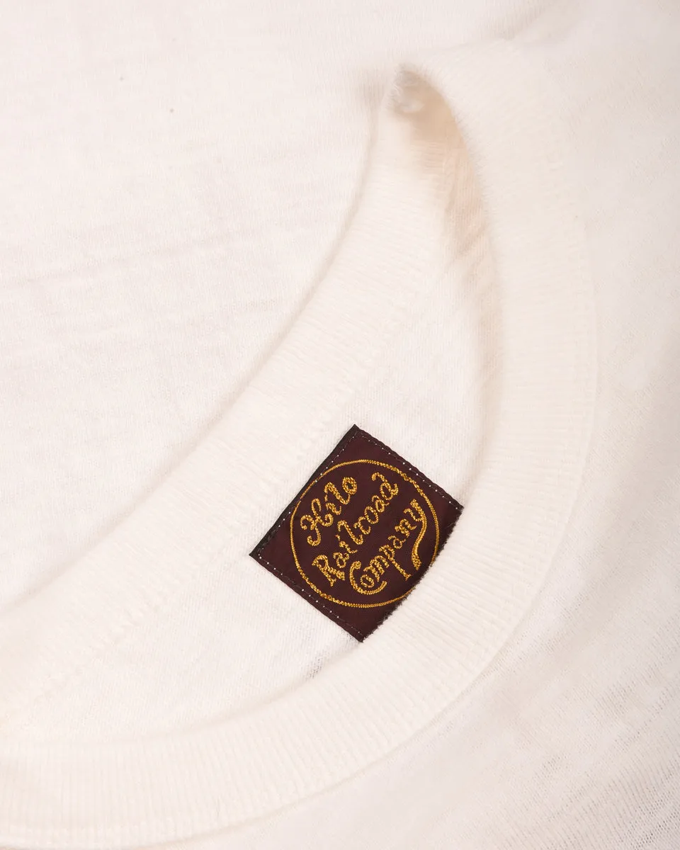 HILO RAILROAD LOGO TEE - OFF WHITE Ultra Soft Blend