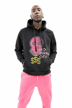 Men's No Days Off 3D Lego Hoodie Layered Collar MultiAngleVentilation