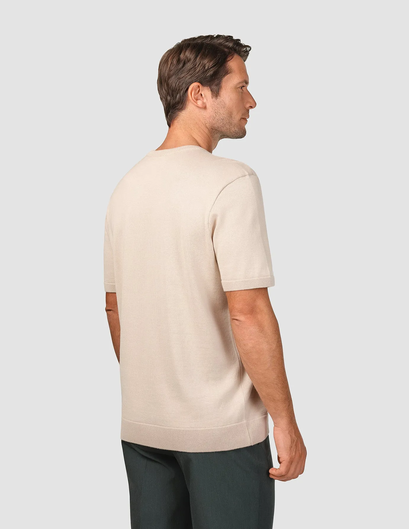 Sleek Stretch Fit Everyday Knit Box Fit T-shirt Birchwood