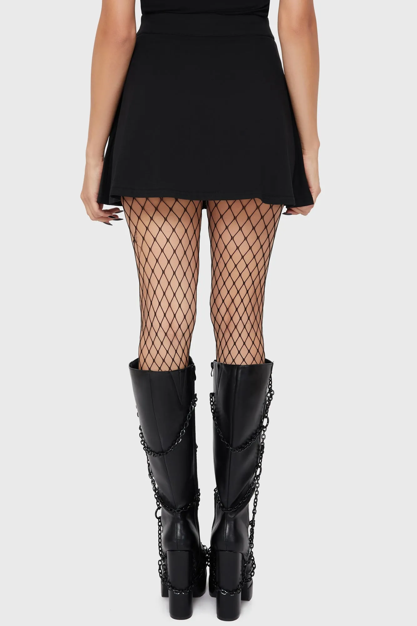 Darling Doom Skirt Urban Style Glossy Texture