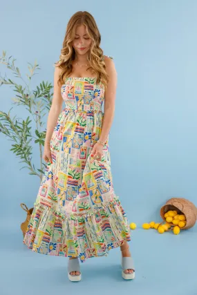 Soft Waist Maximalist-Trend Linda Flora Midi Dress