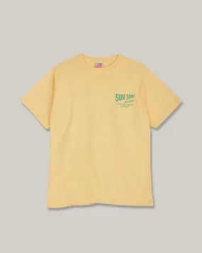 SUN SURF SURF RIDER'S SPORTSWEAR T-SHIRT - YELLOW Textured Surface