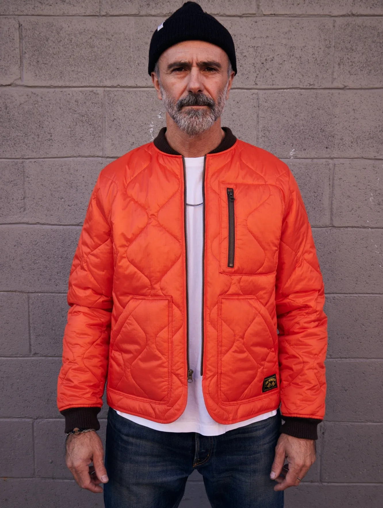 Flexible Material Outdoor Style Staple Humboldt Quilted Liner Jacket - Orange
