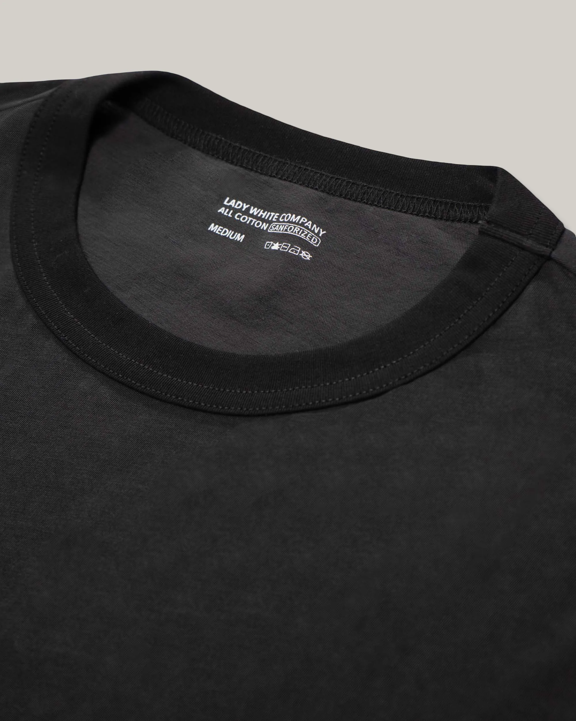 LADY WHITE CO. DRY-LITE LS T-SHIRT - PIGMENT CHARCOAL color blocking Unique Design