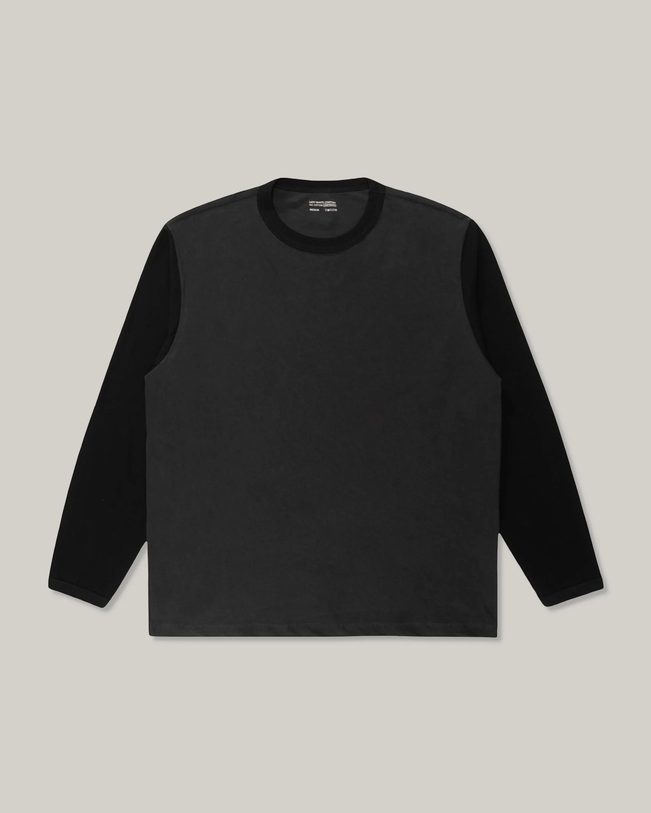 Pre Shrunk Cotton LADY WHITE CO. DRY-LITE LS T-SHIRT - PIGMENT CHARCOAL