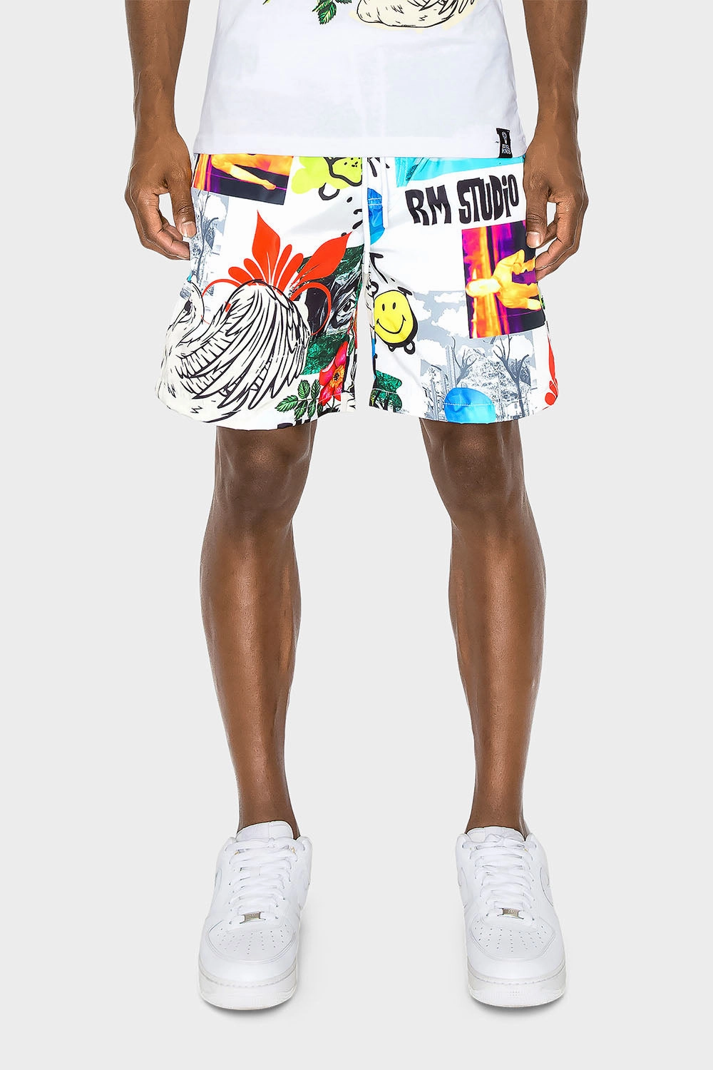 Hawaiian Graphic Active Shorts Lightweight Weave