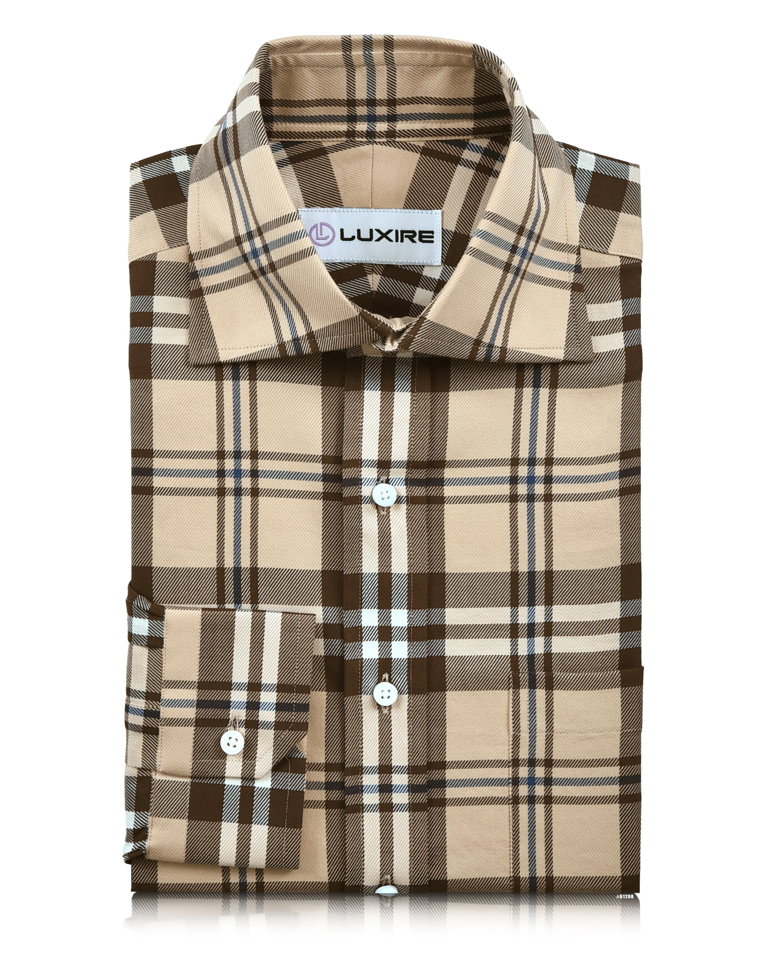 Iconic British Checks Tan Brown Twill Classic Style