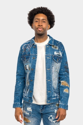 Casual Fit Layer Idols Punk Denim Jacket
