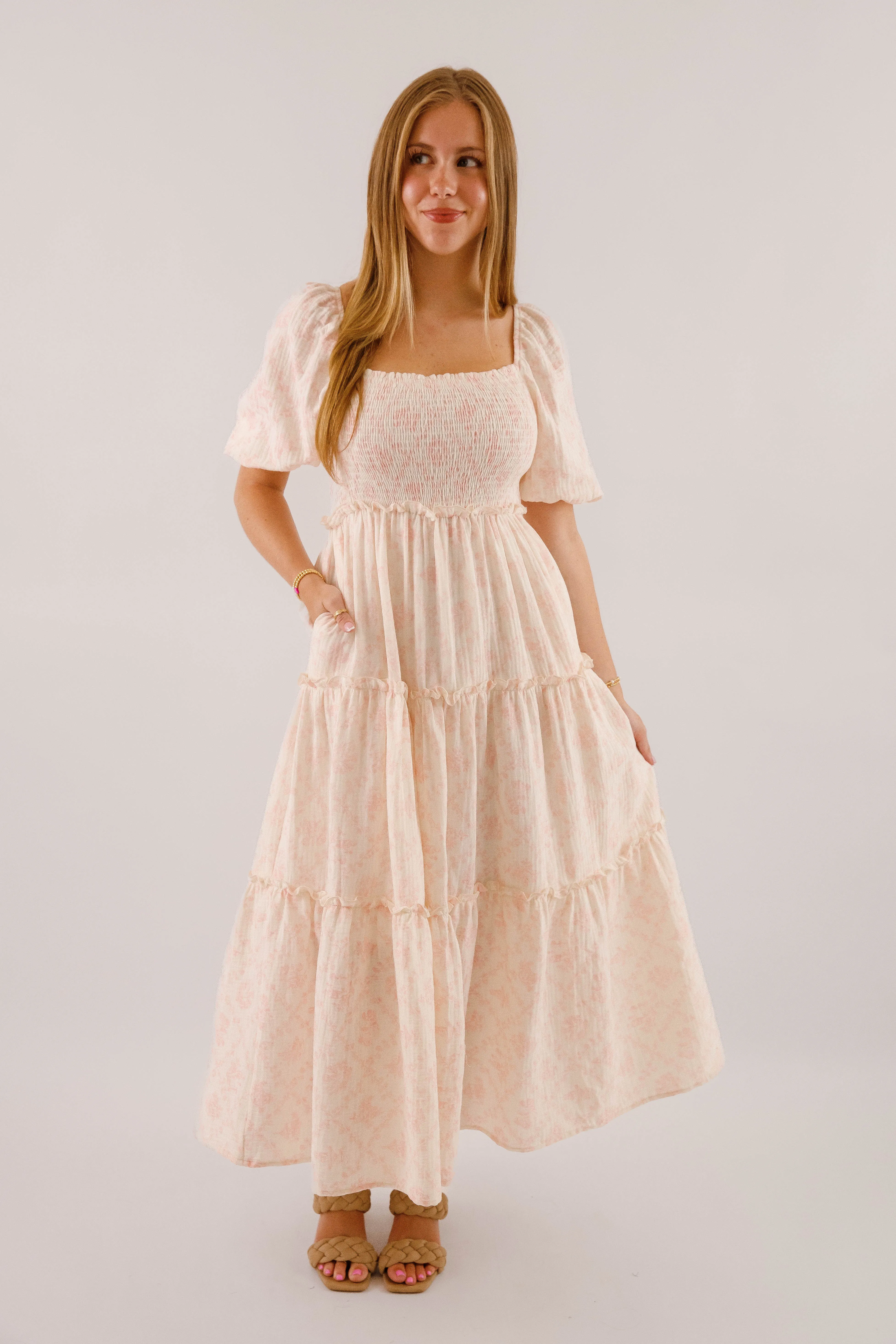 In A Good Place Midi Dress Calm Shine