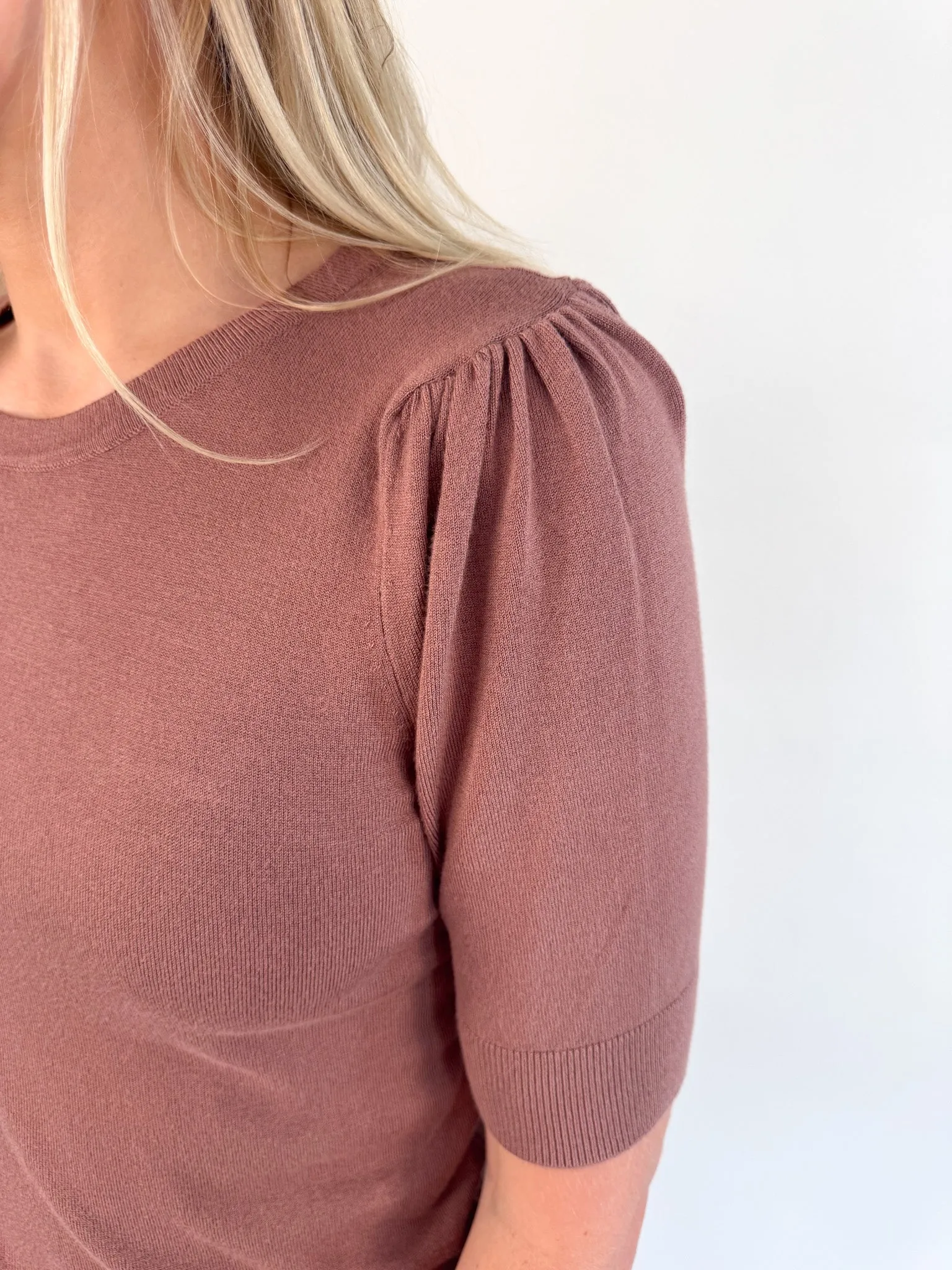In The Details Short Sleeve Sweater Comfortable Touch