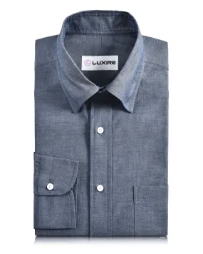 Comfortable Layer Indigo Pinpoint Oxford