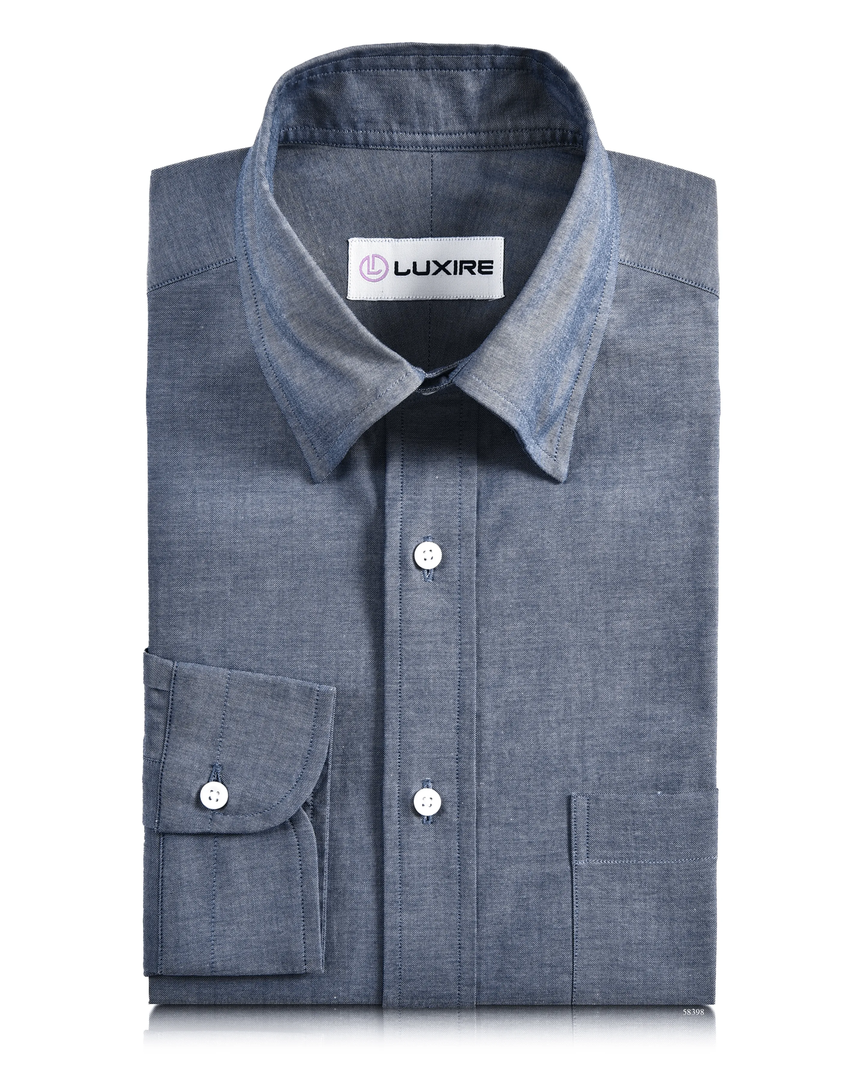 Comfortable Layer Indigo Pinpoint Oxford
