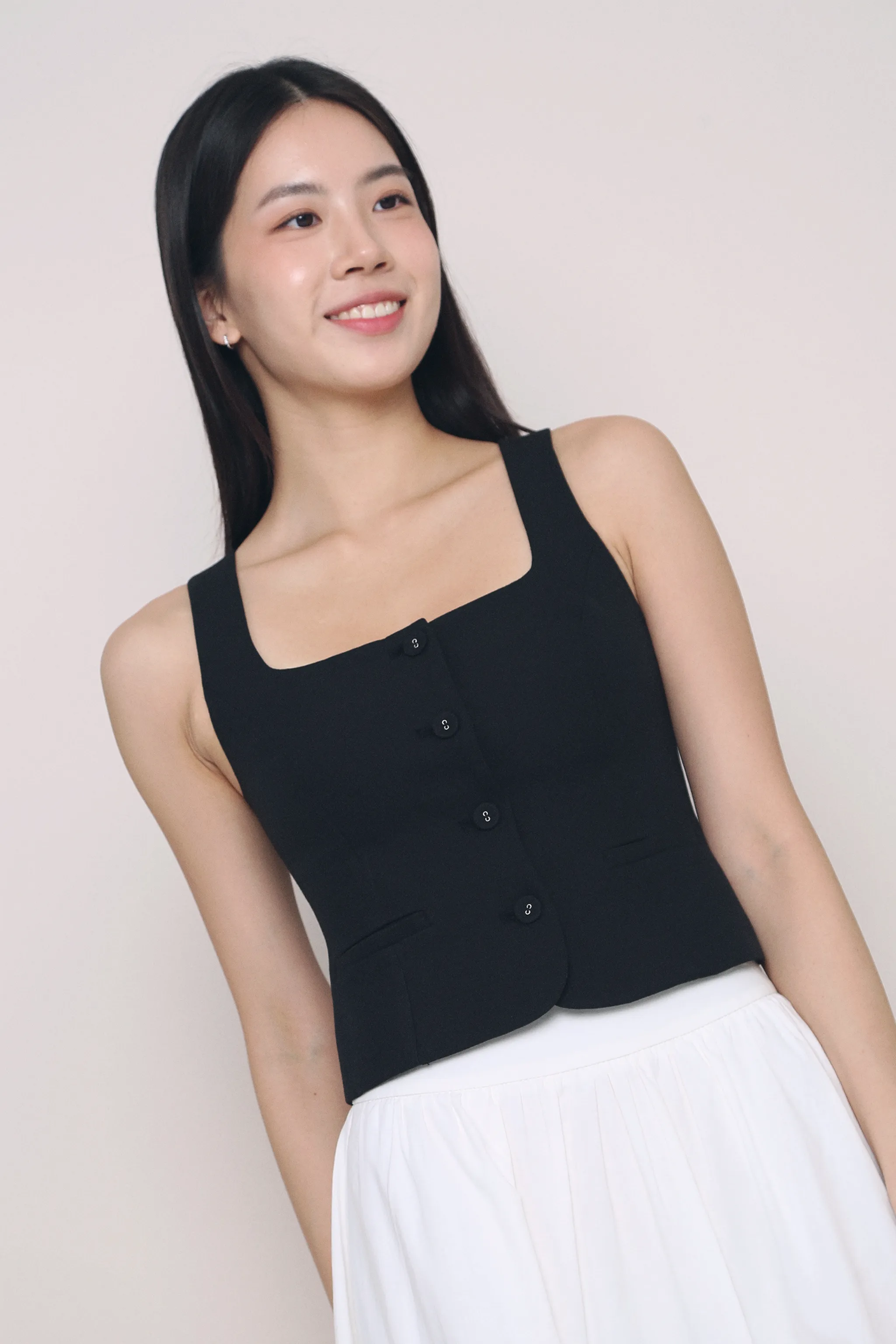 StainResistantFinish It Girl Vest Top Black