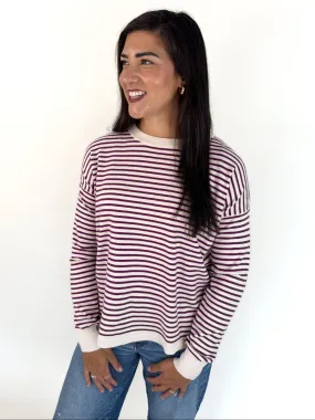 Justyn Striped Everyday Sweater Lightweight Thermal