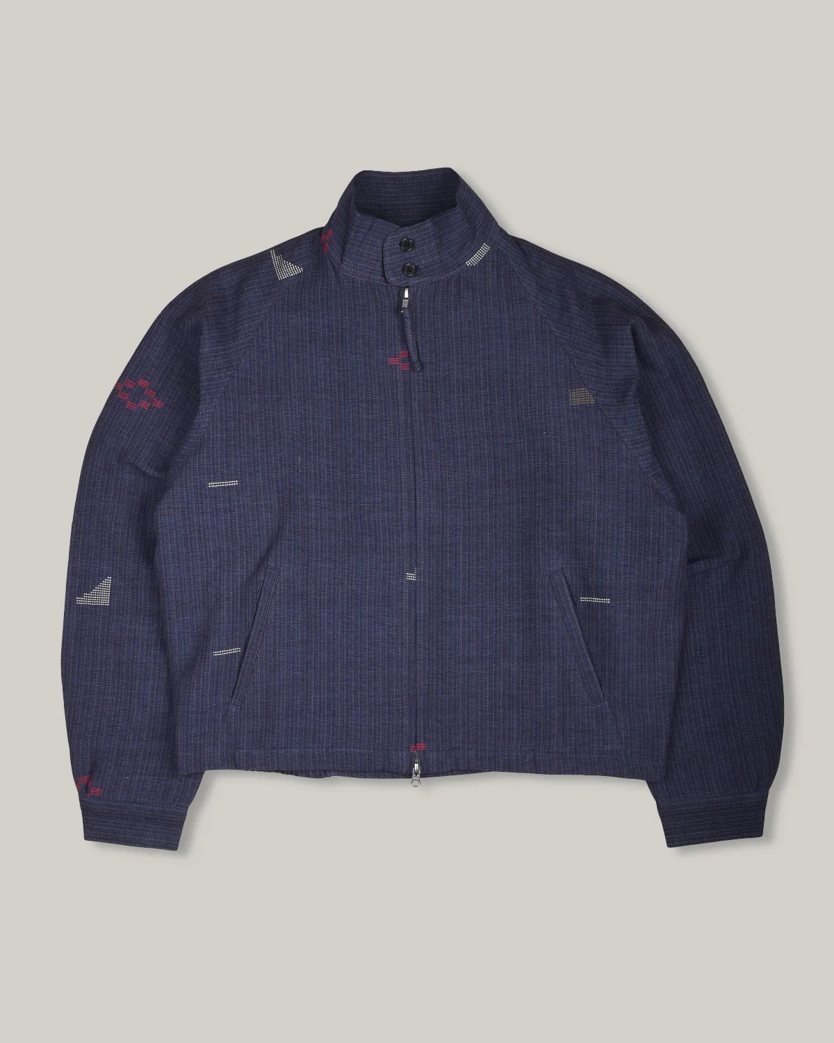 KARDO STANLEY JACKET - INDIGO Army Style Knee Length