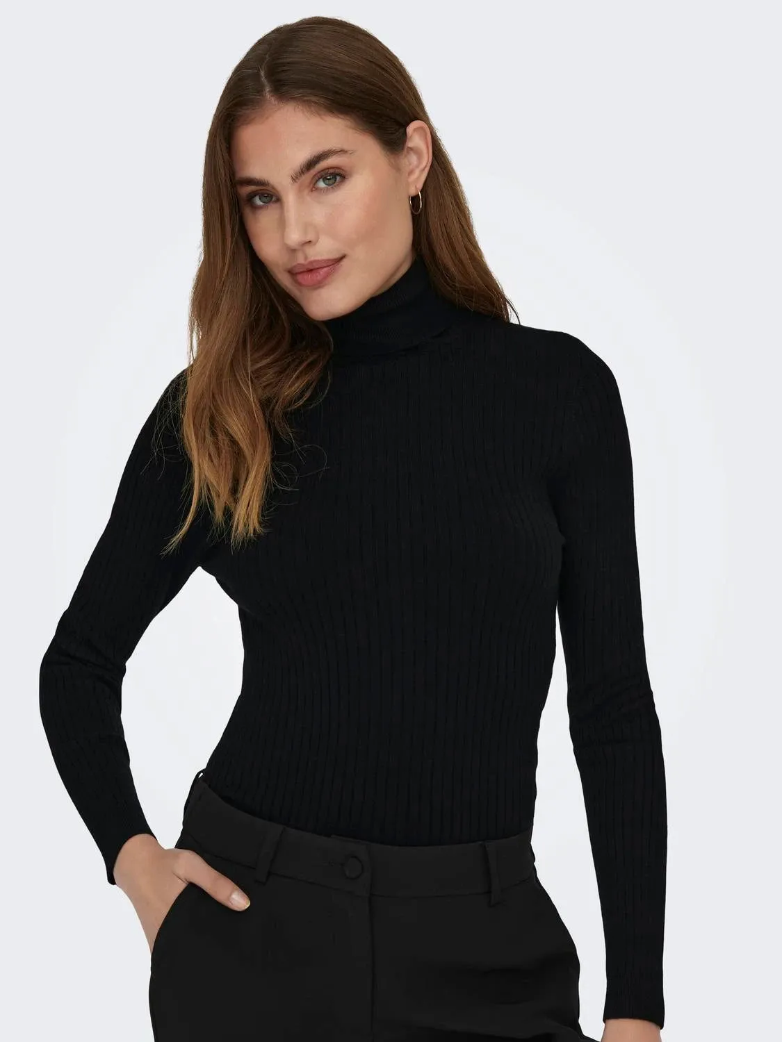 Karol LS Roll-Neck Pullover Cozy and Soft Subtle Texture Detail