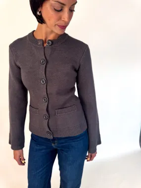 Keep It Classy Button Up Grey Cardigan Colorfast Technology Seasonal piece