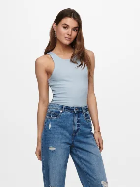 Anti Pilling Oversized Collar Kenya Life Rib Cotton Tank Top