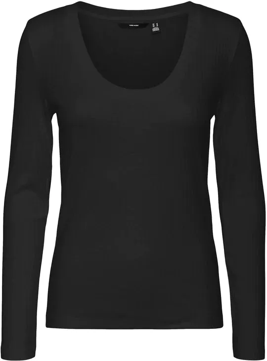 Thermal Insulation Design Stretchable Comfort Kiss U-Neck Top