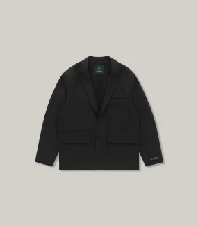 KNICKERBOCKER LANE VIRGIN WOOL SUIT JACKET - CHARCOAL Fashion Event Modern Drop Tail Hem