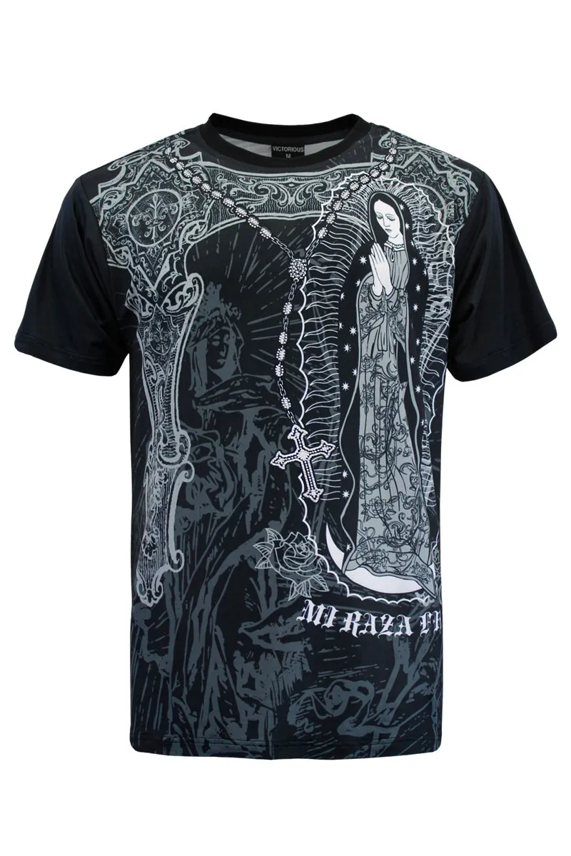 MoistureWickingMaterial DoubleLayered Neckline Lady of Guadalupe Raza