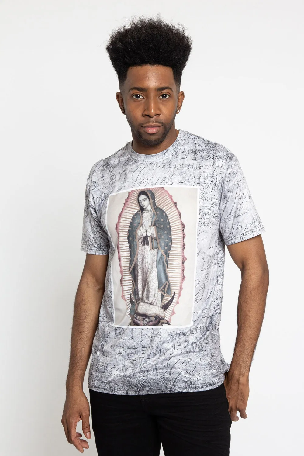 Lady of Guadalupe T-Shirt Winter Fashion TactileWeave