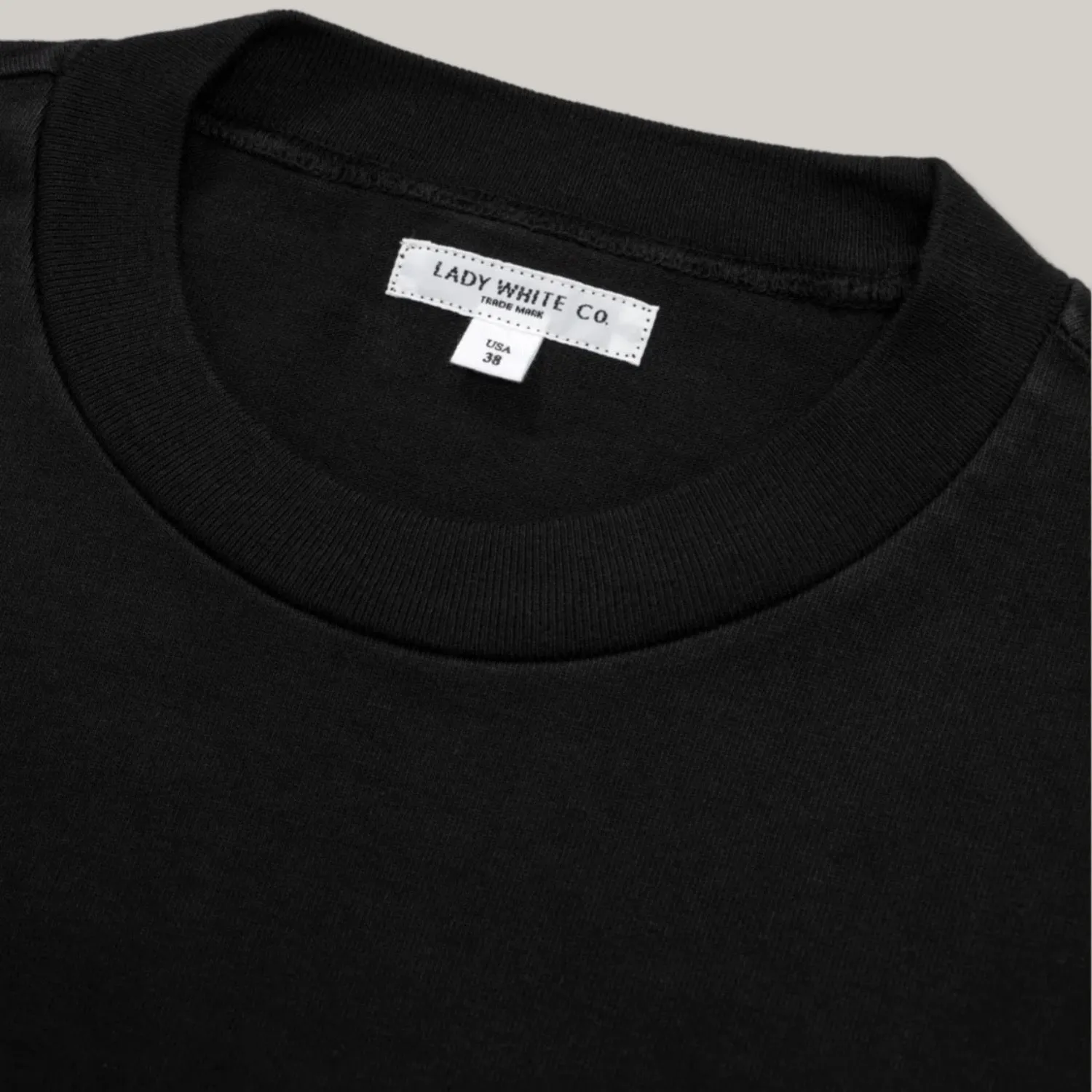 LADY WHITE CO. RUGBY T-SHIRT - BLACK Sporty and Cool