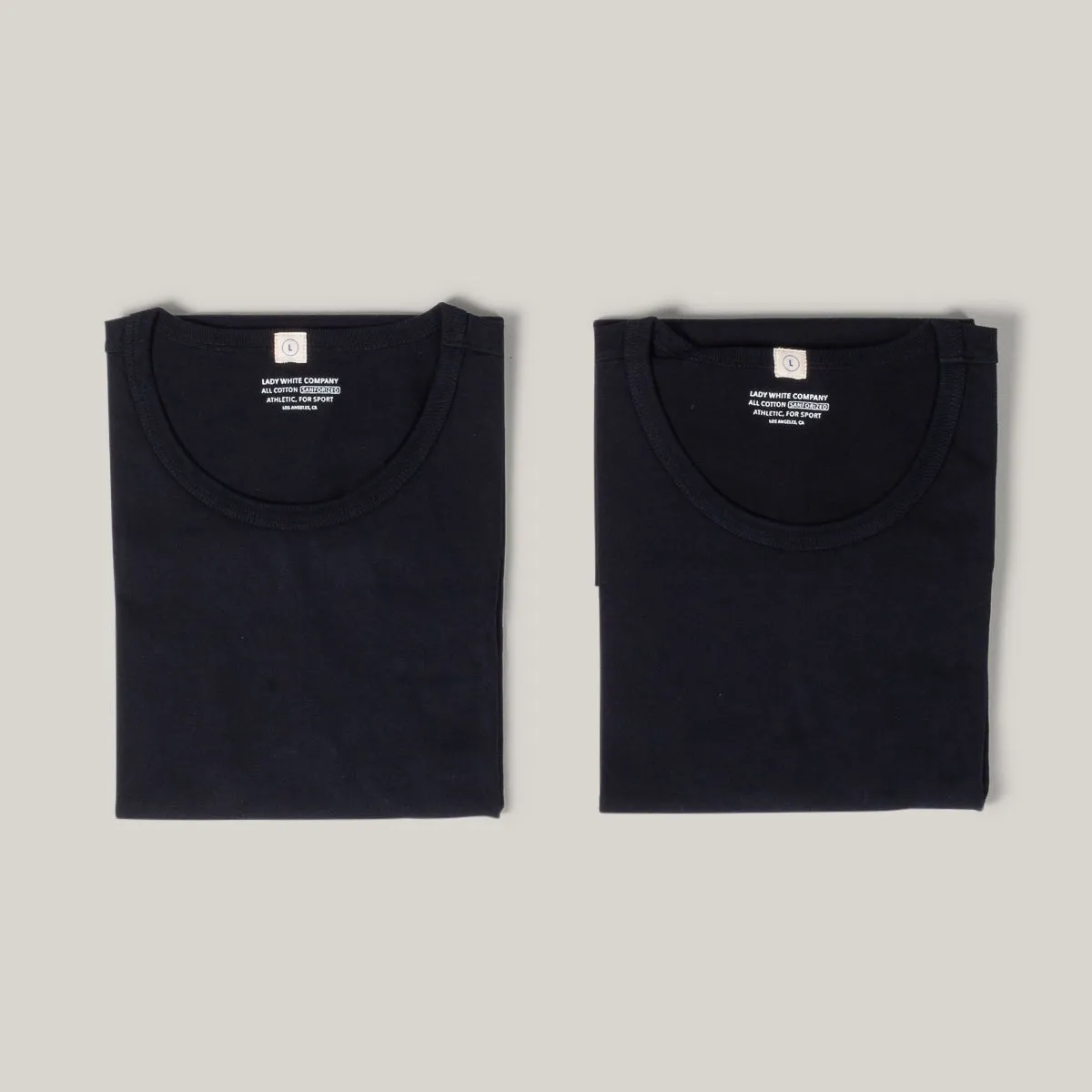 Moisture Wicking Fabric Casual Touch LADY WHITE CO. TEE 2 PACK - BLACK
